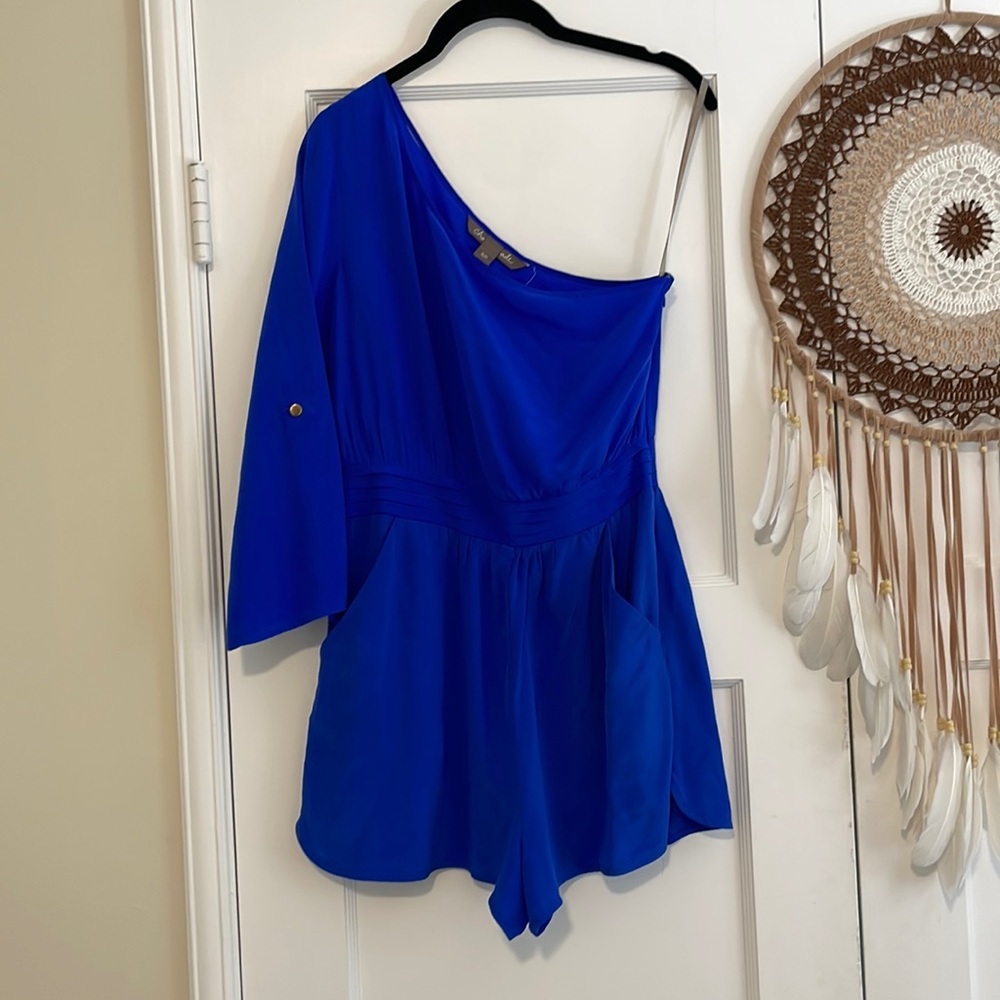 Silk One Shoulder Romper